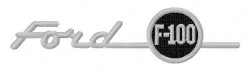 Ford F-100 logo machine embroidery design      