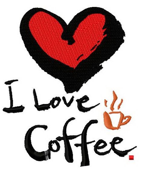 I love coffee 2 machine embroidery design