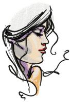 My beloved's face embroidery design