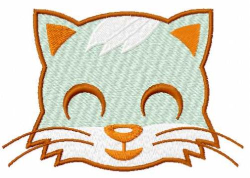 Sleeping cat face free embroidery design