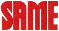 Same Trattori wordmark logo embroidery design