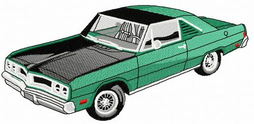 Dodge Charger R/T car 2 machine embroidery design