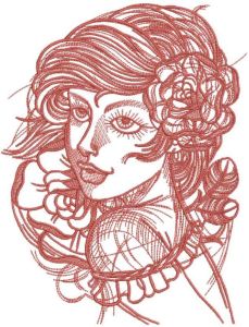 Wind in your hair embroidery design