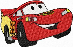 Lightning McQueen small size embroidery design