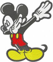 Dabbing Mickey embroidery design