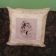 Pillowcase with embroidered woman design