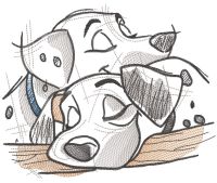 Pongo Perdita embroidery design