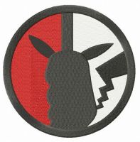 Pikachu Poke ball embroidery design