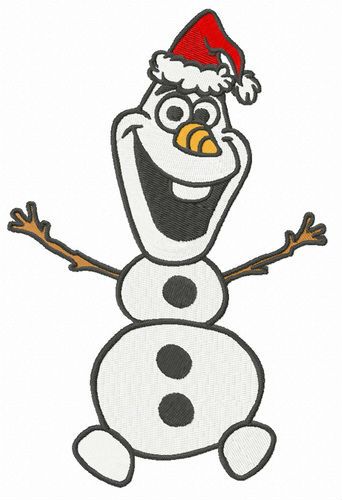 Merry Christmas Olaf machine embroidery design