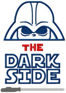 The dark side embroidery design