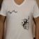Cat with a contrabass design on t-shirt embroidered