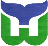 Hartford Whalers logo embroidery design