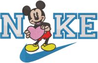 Mickey love Nike embroidery design