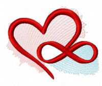 infinity love free embroidery design 2