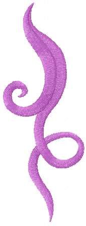 Swirl Violet decoration free embroidery design