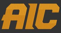 AIC Yellow Jackets modern wordmark logo embroidery design