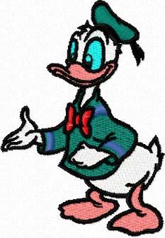 Donald Duck 2 machine embroidery design