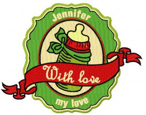 Jennifer my love machine embroidery design
