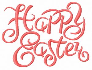Happy Easter 4 embroidery design