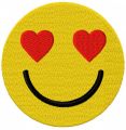 Loving yellow smile embroidery design