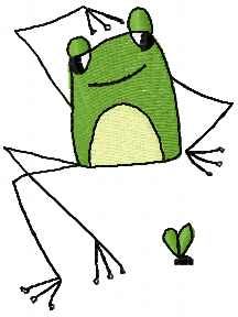 funny frog free embroidery design 9