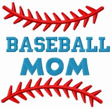 Baseball mom embroidery design