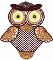 Big owl embroidery design