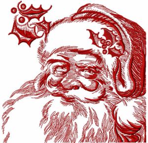 Santa Claus Christmas sketch embroidery design