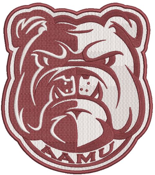 Alabama A&M Bulldogs primary logo embroidery design