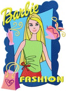 Barbie Fashion Style  embroidery design