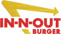 In-n-out burger logo embroidery design