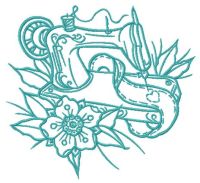 Sewing ribbon with heart embroidery design