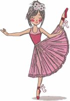 My soul is ballet embroidery design