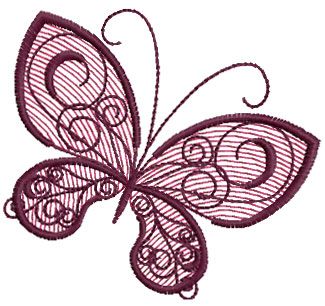 Butterfly free embroidery design 17