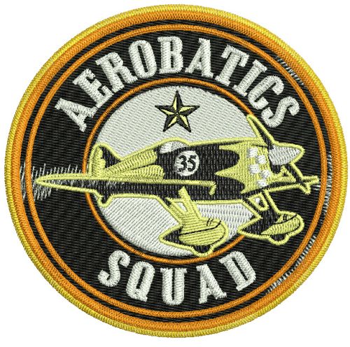 Aerobatics Squad machine embroidery design