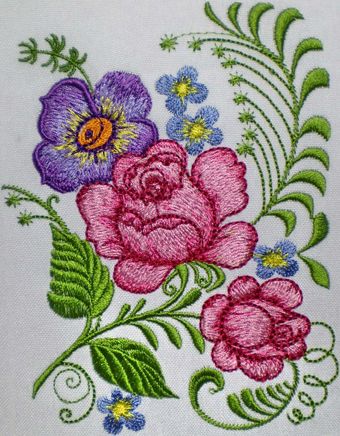 Bouquet of Roses machine embroidery design