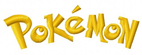 Pokemon Go logo 3 machine embroidery design