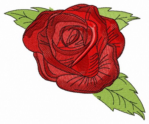 Prickly rose machine embroidery design