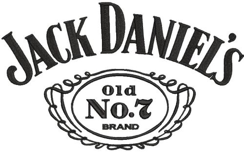 Jack Daniels Old no 7 Logo embroidery design