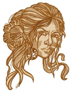 Spanish beauty 4 embroidery design