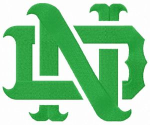 Notre Dame Fighting Irish logo embroidery design