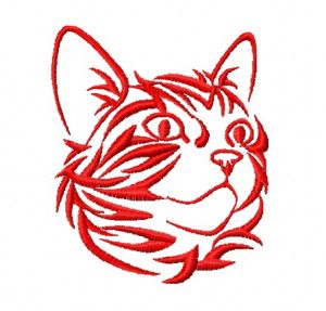Cat 3 embroidery design