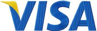 ViSA payment system logo embroidery design