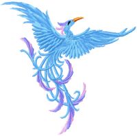 Blue Crane embroidery design