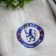 Chelsea Football Club embroidered logo on white towel