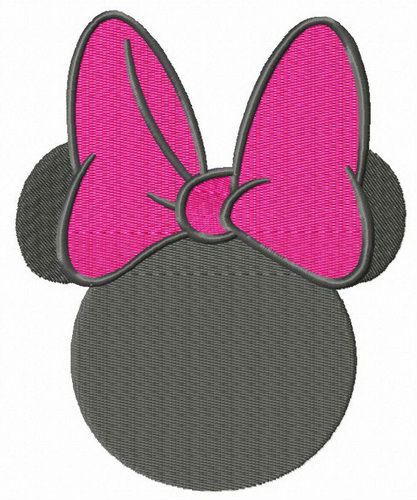 Minnie offended machine embroidery design