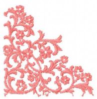 Pink corner free embroidery design