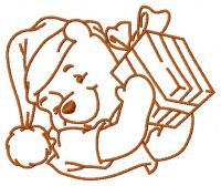 Winnie's present 3 embroidery design