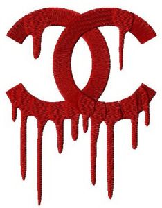 Chan drip logo embroidery design