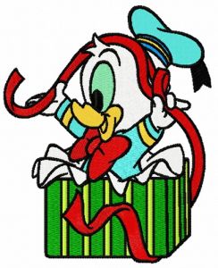 Donald with ribbon embroidery design